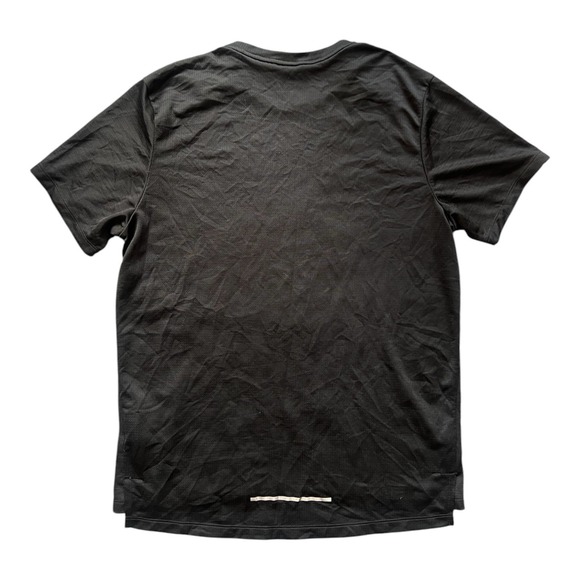 Nike Breathe Running Dri-Fit Miler Flash Logo‎ Print T-Shirt Size M Mens Black - Picture 2 of 7